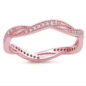 Pave Cubic Zirconia Infinity Ring